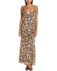 Les Rêveries - Ruffle Cami Silk Maxi Dress - Lyst