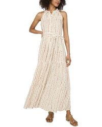 Vince Camuto - Collar Sleeveless Long Shirt Dress - Lyst