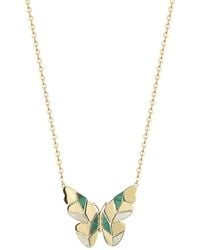 Ember Fine Jewelry - 14K Malachite, Mother-Of-Pearl Necklace - Lyst