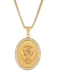 Eye Candy LA - The Bold Collection Titanium Cz Lion Head Necklace - Lyst