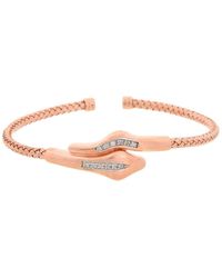 Meshmerise - 18k Rose Gold Vermeil 0.12 Ct. Tw. Diamond Mesh Bangle - Lyst