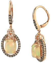 Le Vian - Le Vian 14k Rose Gold 2.96 Ct. Tw. Diamond & Opal Dangle Earrings - Lyst