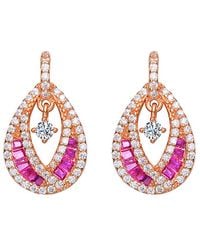 Rachel Glauber - 18k Rose Gold Vermeil Earrings - Lyst