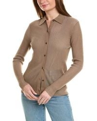 Rag & Bone - Dorit Button-down Wool-blend Sweater - Lyst