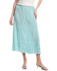 Eileen Fisher - Pleated Silk Flare Skirt - Lyst