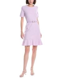 Sharagano - Short Sleeve A Line Dress - Lyst