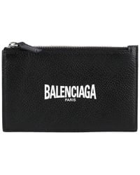 Balenciaga - Leather Logo Zip Card Holder, Never Carried (Authentic Pre- Loved) - Lyst