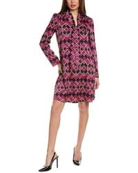Joseph Ribkoff - Satin Scarf Neck Shift Dress - Lyst