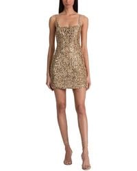 Alice + Olivia - Nina Embellished Mini Dress - Lyst