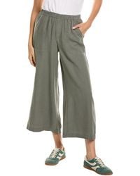 Splendid - Angie Crop Linen-Blend Palazzo Pant - Lyst
