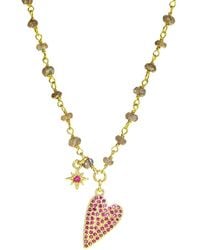 Rachel Reinhardt Jewelry - 14k Over Silver Cz Wrap Necklace - Lyst