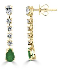 Sabrina Designs - 14k 1.43 Ct. Tw. Diamond & Emerald Drop Earrings - Lyst