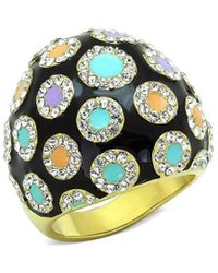 Alamode Jewelry - Plated Stainless Steel Ring - Lyst