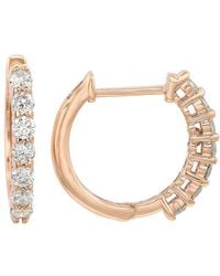 Suzy Levian - 14k Rose Gold 0.50 Ct. Tw. Diamond Huggie Earrings - Lyst
