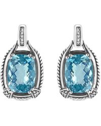 Haus of Brilliance - Colorful Gemstones 18.10 Ct. Tw. Diamond & Topaz Dangle Earrings - Lyst