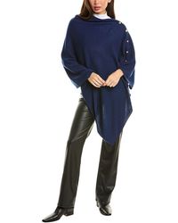 Sofiacashmere - Button-Shoulder Cashmere Wrap Sweater - Lyst