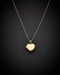 Italian Gold - Fremada 14k Heart Locket Necklace - Lyst