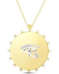 Sphera Milano - 14k Over Silver Cz Pendant Necklace - Lyst