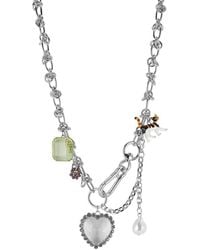 Sphera Milano - Plated 17.5Mm Pearl Cz Necklace - Lyst