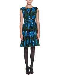 Boden - Selina Green Floral Print Ruched Midi Dress - Lyst