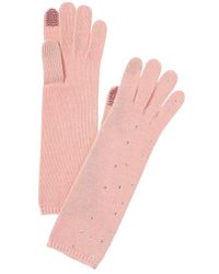 Portolano - Crystal Hot Fix Cashmere Tech Gloves - Lyst