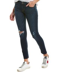 Hudson Jeans Krista Destroyed Pity Super Skinny Ankle Cut - Blue