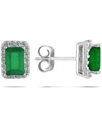 Diamond Select Cuts - 14k 1.28 Ct. Tw. Diamond & Emerald Earrings - Lyst
