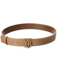 Burberry Monogram Motif Leather Belt - Brown