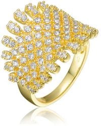 Rachel Glauber - 14k Plated Cz Ring - Lyst