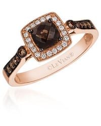 Le Vian - 14k Rose Gold 0.74 Ct. Tw. Diamond & Smoky Quartz Cocktail Ring - Lyst