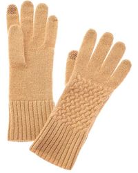 Hannah Rose - Basket Weave Stitch Cashmere Gloves - Lyst