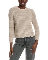 Autumn Cashmere - Cotton By Scallop Edge Sweater - Lyst