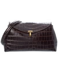 TOTEME - T-Lock Croc-Embossed Leather Shoulder Bag - Lyst