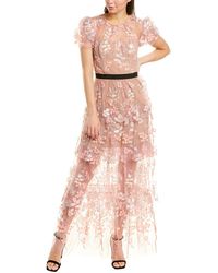 Self-Portrait Maxi Dress - Pink