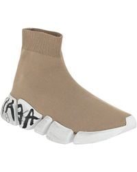 Balenciaga - Speed 2.0 Graffiti Knit Sneaker - Lyst