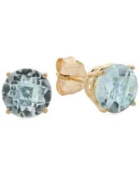 MaxColor - 10k 1.40 Ct. Tw. Aquamarine Studs - Lyst