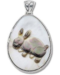 Samuel B. - Silver Pearl Carved Rabbit Pendant - Lyst