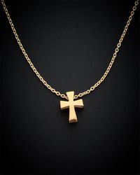 Italian Gold - 14k Cross Pendant Necklace - Lyst