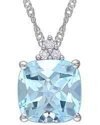 Rina Limor - 10k 2.53 Ct. Tw. Diamond & Sky Blue Topaz Pendant Necklace - Lyst
