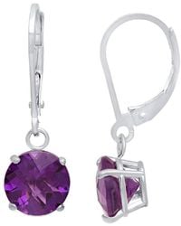 MaxColor - 10k 1.50 Ct. Tw. Amethyst Dangle Earrings - Lyst