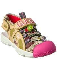 Gucci - Leather & Mesh Sandal - Lyst