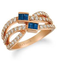 Le Vian - ® 14k 1.30 Ct. Tw. Diamond & Blueberry Sapphiretm Cocktail Ring - Lyst
