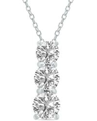Lab Grown Diamonds - 14k 1.00 Ct. Tw. Lab Grown Diamond Necklace - Lyst
