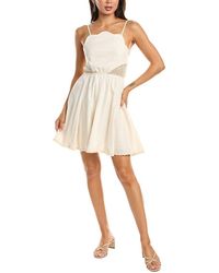 Fate - Sleeveless Linen-Blend Mini Dress - Lyst