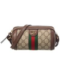 Gucci - Ophidia Mini GG Supreme Canvas & Leather Shoulder Bag - Lyst