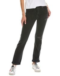 Hudson Jeans - Nico Mid-Rise Ash Destruct Straight Ankle Jean - Lyst