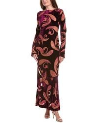 retroféte - Iona Velvet Burnout Dress - Lyst