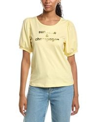 Ichi - Ihlamyna Puff Sleeve T-Shirt - Lyst