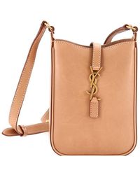 Saint Laurent - Leather Le 5 A 7 Vertical Shoulder Bag Mini (Authentic Pre-Loved) - Lyst