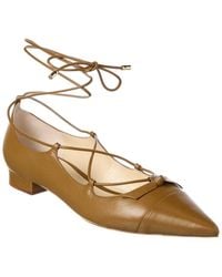 Alexandre Birman - Slim Clarita Lace-Up Leather Flat - Lyst